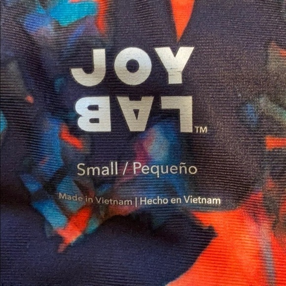 Joy Lab Women’s Black Yoga Workout Running Leggings Multi Colored Print SMALL - Picture 3 of 9